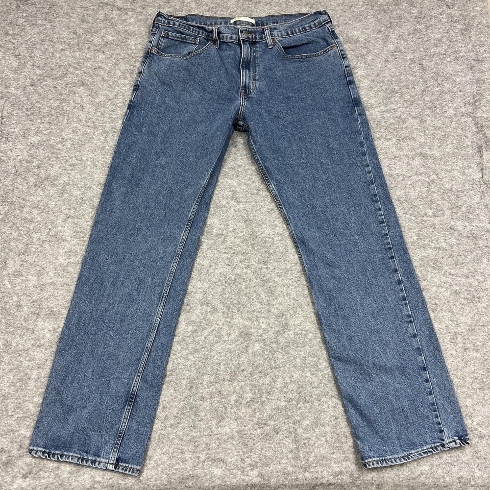 Levi Strauss Signature Gold Jeans Mens 36x34 Blue Relax Straight Denim Cowboy .